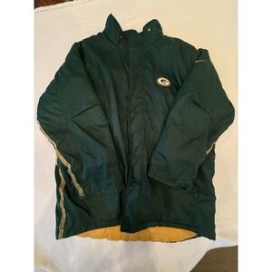 Vintage Green Bay Packers Logo Nike Team‎ Pro Line Jacket Size XL NFL Field Coat